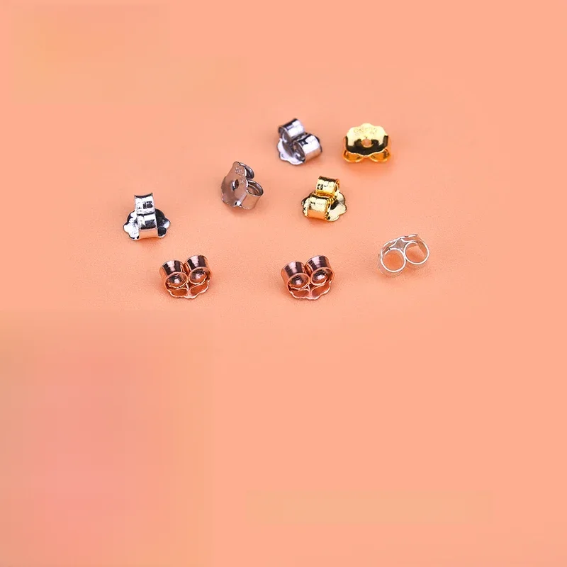 10 pairs of S925 sterling silver stud earrings, ear plugs, ear pads, ear caps, ear clasp jewelry accessories