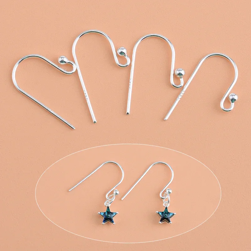 5 pairs of S925 sterling silver semi-finished ear hook accessories handmade DIY material jewelry women