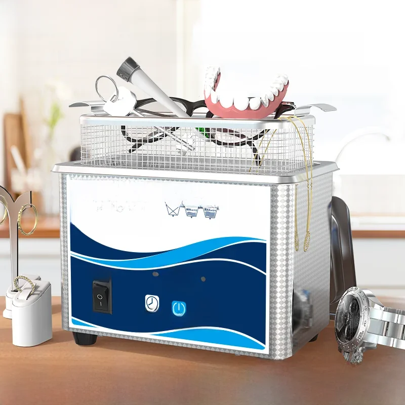 800ml Household Digital Ultrasonic Cleaner 60W Stainless Steel Bath 110V 220V Degas Ultrasound Washing for Watches Jewelry