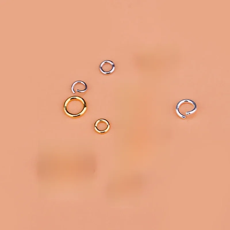 10PCS 925 Sterling Silver Accessories Open Ring Connection Ring Open Ring, hand-made diy bracelet necklace live closed ring