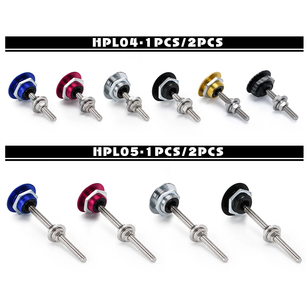 1.25" Universal Style Push Button Billet Hood Pins Lock Clip Kit For BMW ect Car Quick Pins PQY-HPL04/05