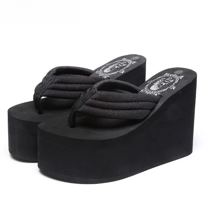 Women Beach Flip Flops Soft EVA Slippers Summer Platform Shoes Woman Super High Heels Female Fashion Slides Wedges Sandals