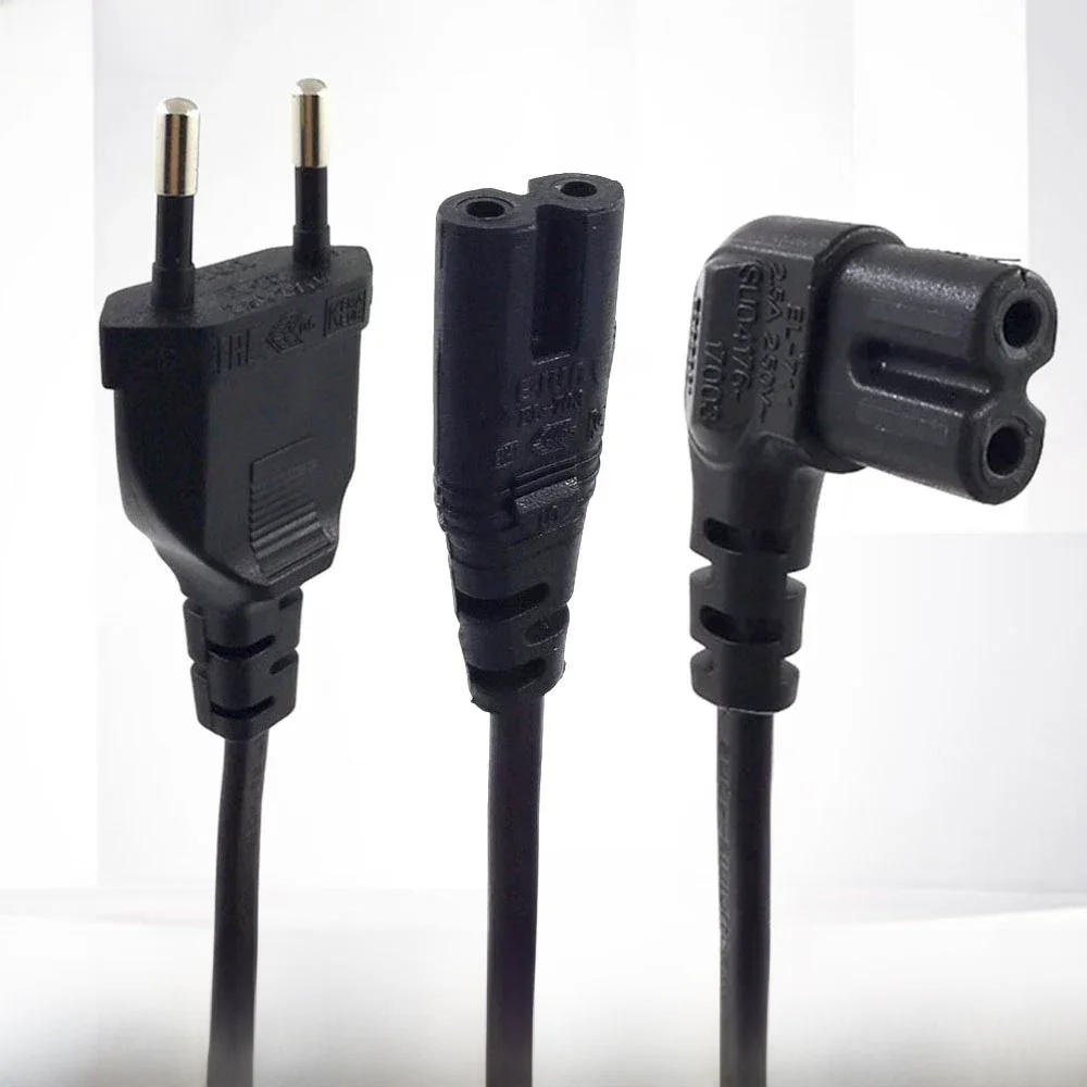EU To IEC 320C C7 AC power cord Schuko CEE7/16 to C7  Firgure 8 Power lead cable for samsung Philips Sony LED TV 3m/5m