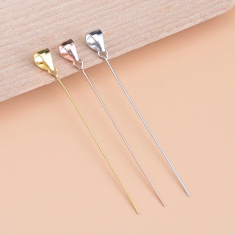 5PCS 925 Sterling Silver Universal Pin Buckle head, oblique hole skew hole left and right hole