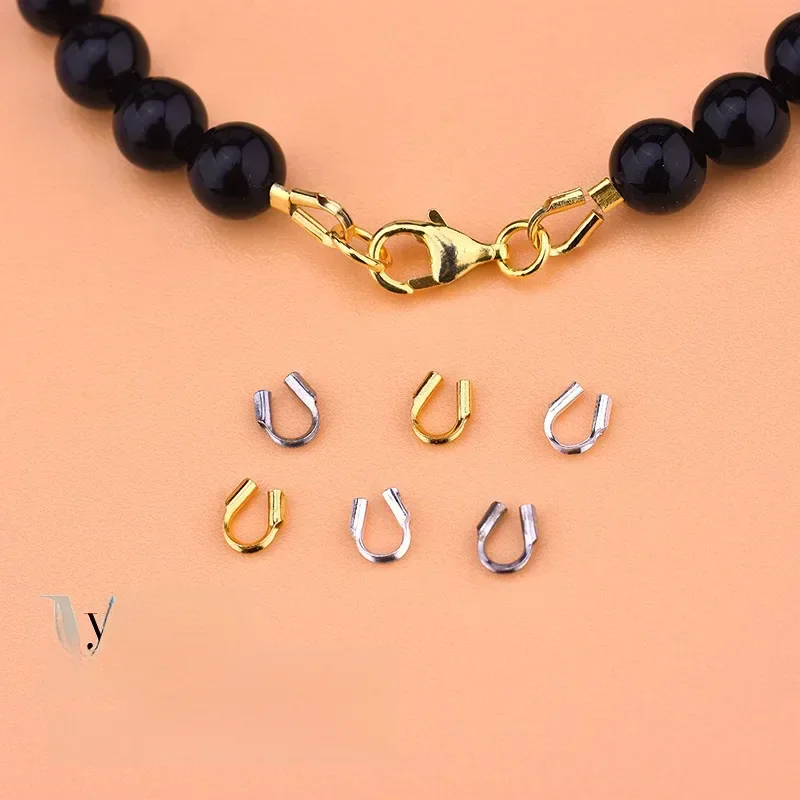 10pcs S925 sterling silver bracelet necklace buckle accessories u-shaped buckle, closure buckle, handmade diy string bead acces