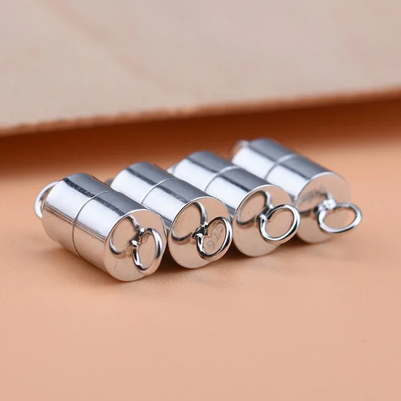 925 sterling silver handmade beading DIY accessories, magnet clasp, bracelet clasp, pearl clasp,
