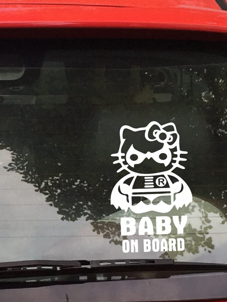 BABY Girl ON BOARD Vinyl Car Decal Cute Stickers / cartoon hero reflective tape stickers