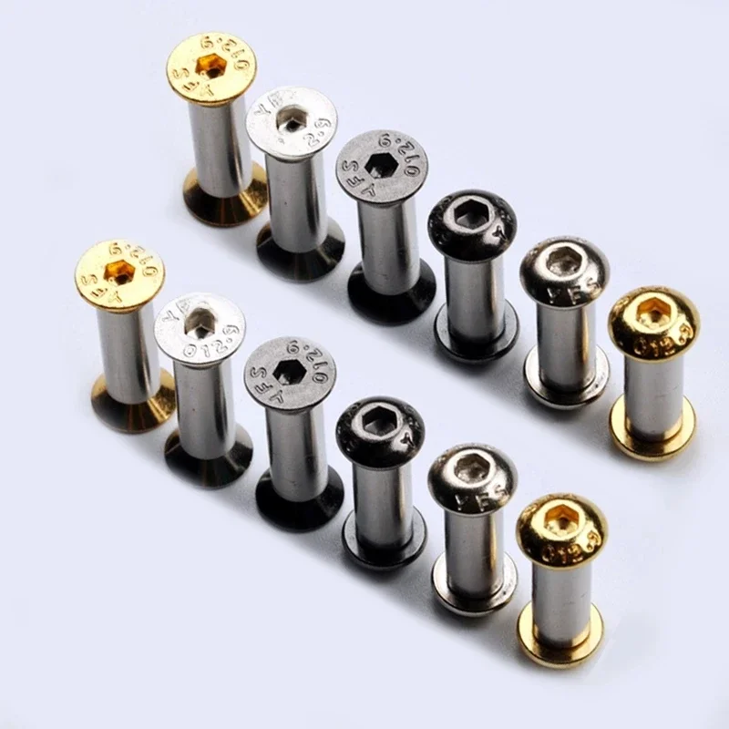 2sets M4 Knives screw Rivet For DIY tools material Knife handle plate Fastening Plum style Furniture