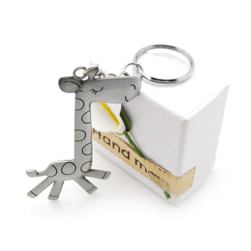 New Fashion Cute Giraffe Key Chain Women Trinket Vintage Punk Giraffe Keychain Gadgets For Men