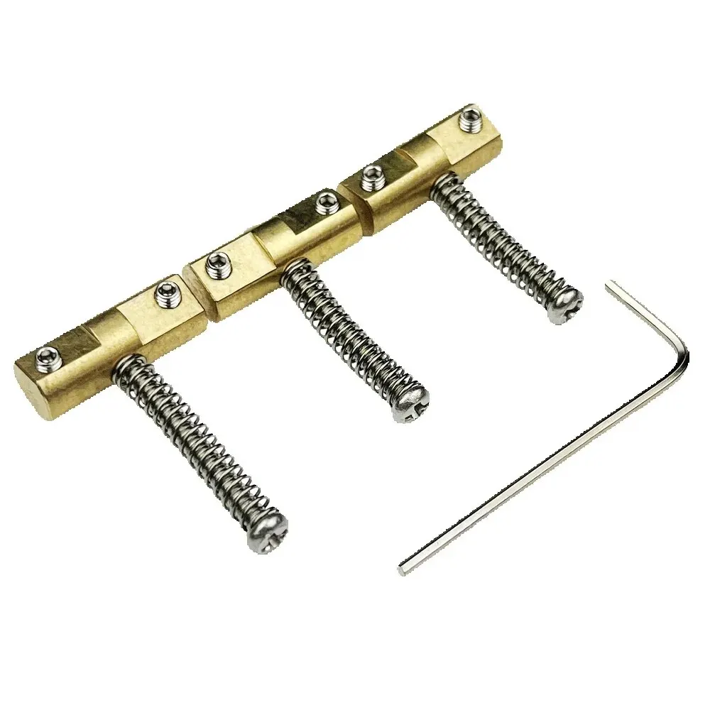 Wilkinson WTB 54mm Vintage style Compensated Brass Bridge Saddles for TL Electric Guitar Bridge (Set of 3)