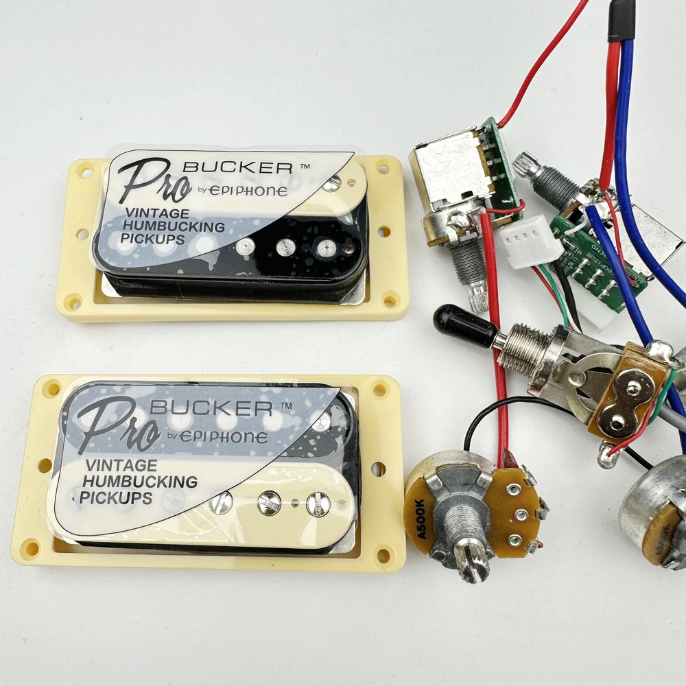 1 Set LP Standard ProBucker Alnico Electric Guitar zebra Humbucker Pickups with Pro Wiring Harness