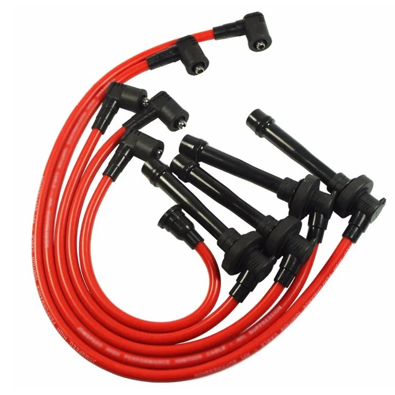 1pcs High Pressure Ignition Line Dividing Line Spark Plug Ignition Wire Set For 92-02 Honda Accord