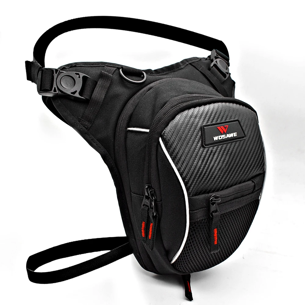 WOSAWE Motorcycle Drop Leg Bag Multifunction Travel Survival Bag Backpack Waterproof Fanny Pack Cell Phone Purse Storage Bag