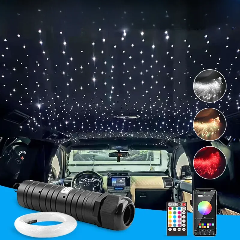 6W Car Starry Sky Light  LED  Auto Interior Decoration Accessories Lamp Car Roof Star Lights  Ceiling Fiber Optic Light