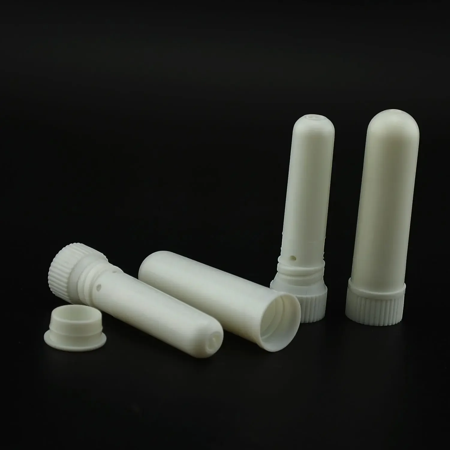 10Pcs Empty Plastic Blank Nasal Essential Oil Aromatherapy Inhalers Sticks w/ White Cotton Wicks