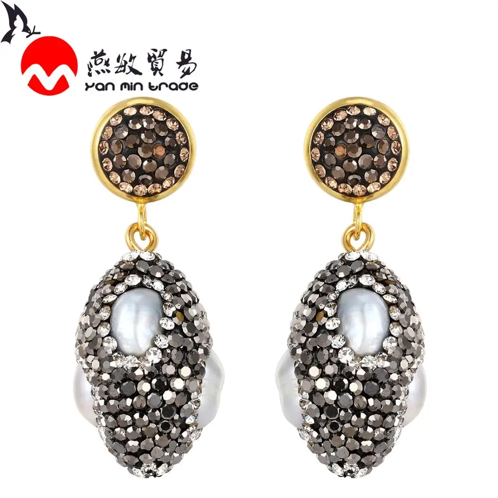 2020 New Fashion Women's Freshwater White Pearl Earrings 3 Style Girls Birthday Party Dangler New