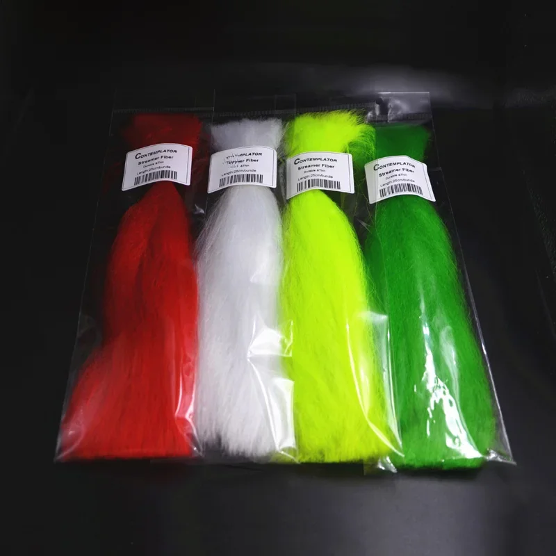 2bag/pack Streamers Fiber Fly Tying Material Clouser Minnow Baitfish 9.8inch Creative Glistening Fiber Easy Shaping Fly Bodies