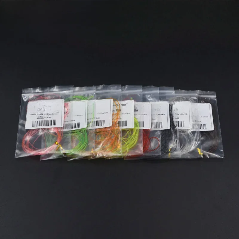 1.0mm/0.8mm 3meters Fly Tying Nymph Glass Rib Flies Body Material 8colors Round Magic Glass V-rib Wrapping Bigger Buzzers