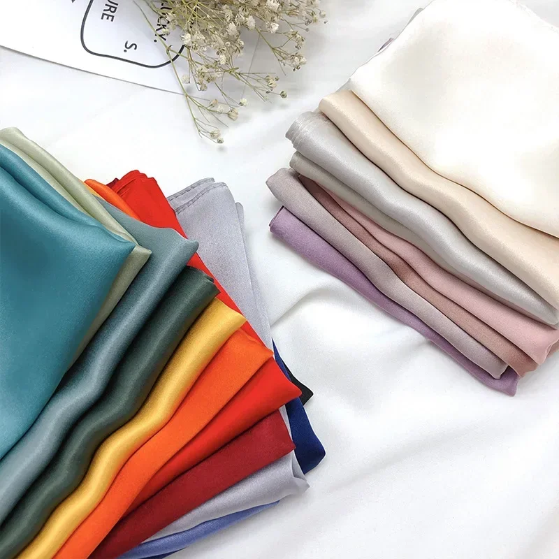 70*70cm Bandana Head Scarf For Women Silk Satin Hair Scarfs Female Cute Handkerchief Neck Scarves