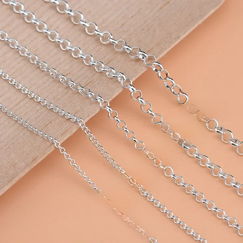 925 sterling silver semi-finished DIY chain chain bracelet bracelet anklet special pearl chain hand-beaded material accessories