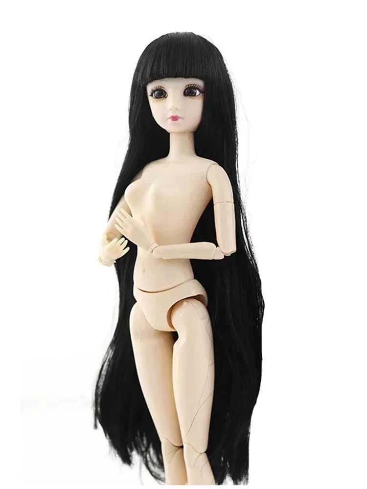 30cm Fashion Doll 1/6 BJD Dolls Body Make-up 3D Eyes Long Wig Hair Beautiful Princess Baby Girl  DIY