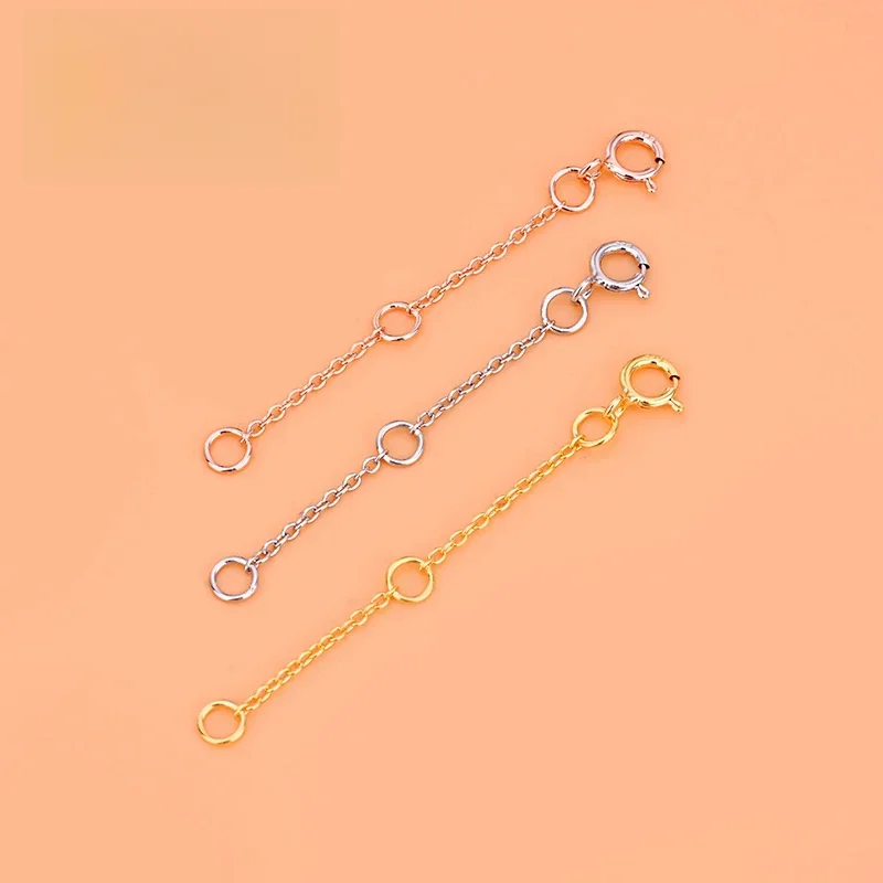 Necklace extension chain tail 925 Silver Sterling Silver Bracelet DIY accessories chain adjustment chain extension
