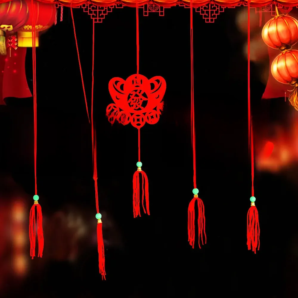 6pcs/pack Chinese Lantern Decoration Chinese New Year Pendant Spring Festival Room Hanging