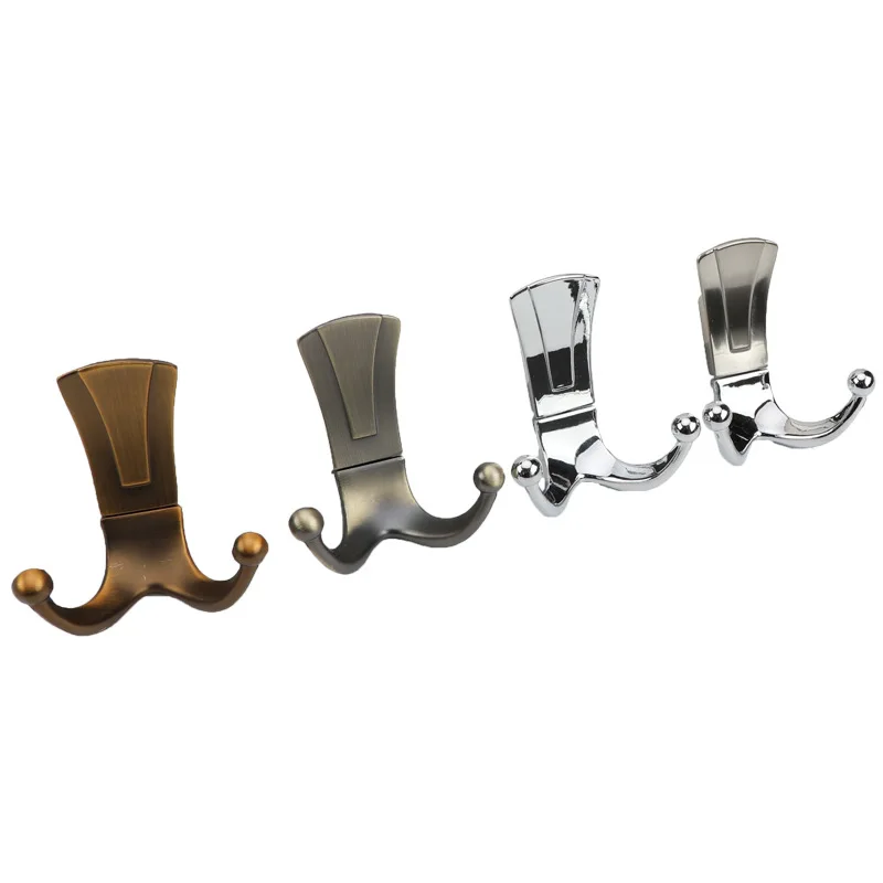 JD Fashion Bathroom Wall Hangers 2 Hooks Robe Coat Wall Hooks Wall Mounted Clothes Hanger Racks with