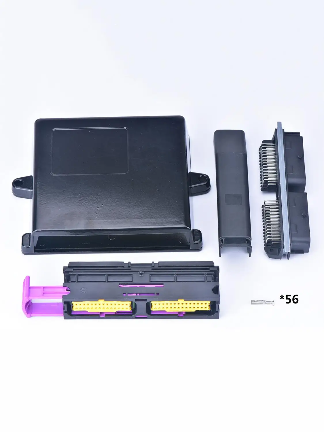 56 Pin automotive aluminum ecu enclosure box with matching male and female connector with Pin or Box