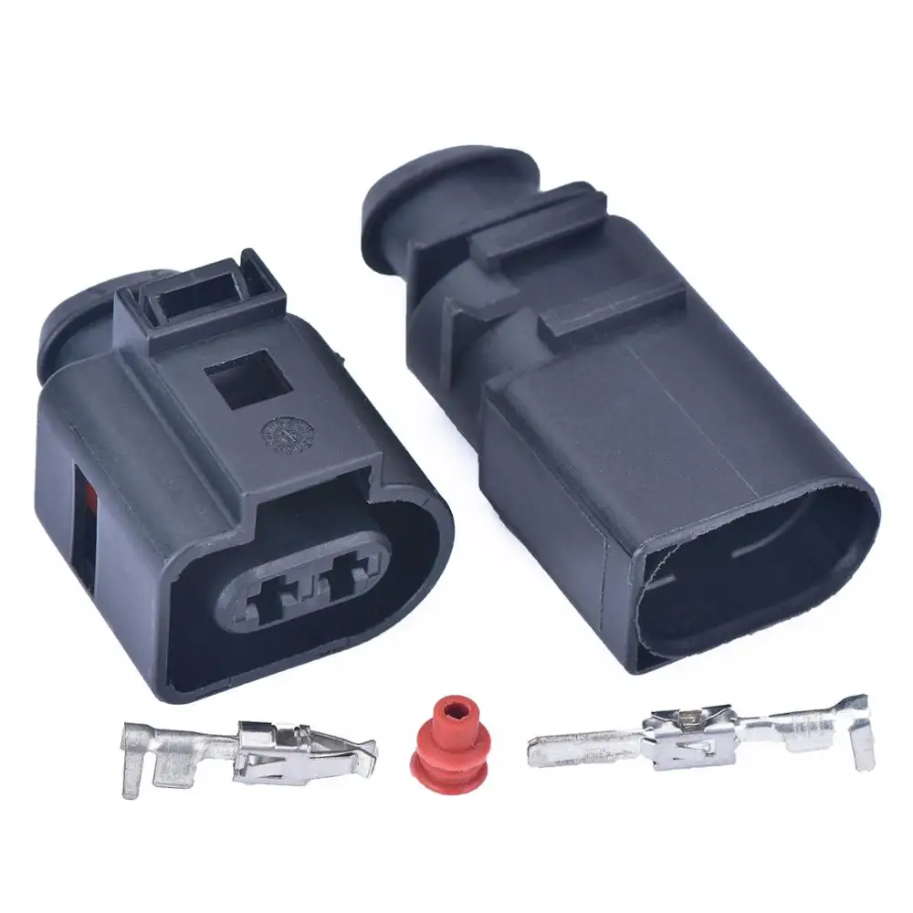 2 Pin 3.5mm male or female automotive waterproof wiring harness connector electrical horn plug 1J0973722 1717692-1 8D0973822