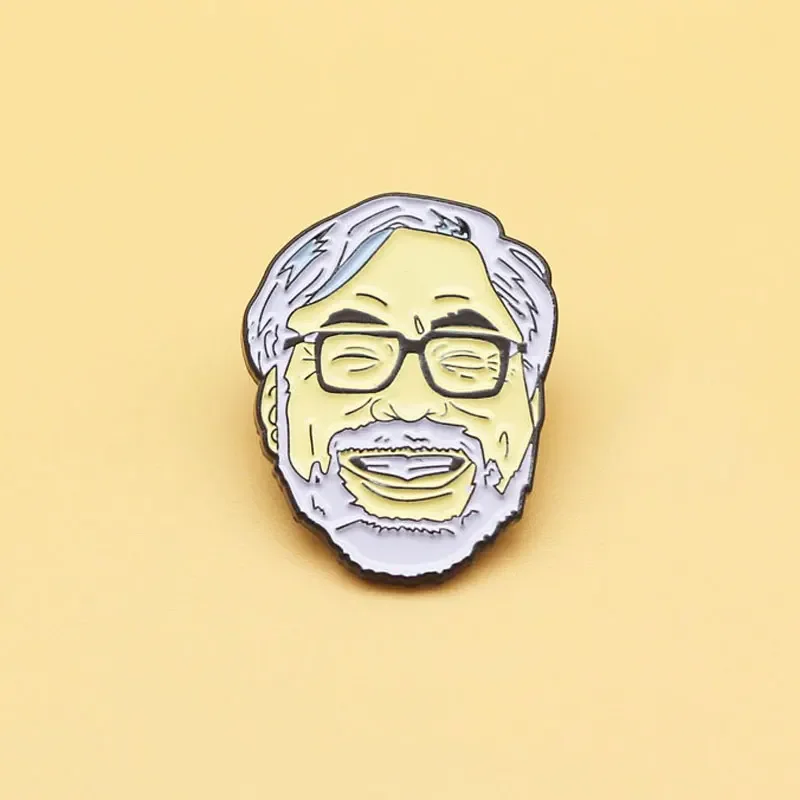 Miyazaki Hayao head portrait brooch and Totoro enamel pins Men and women fashion jewelry gifts anime movie novel lapel badges