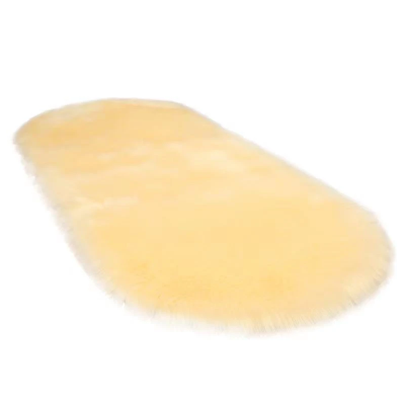Red Blanket Faux Fur Imitation Wool Rug Floor  Pure Color Rugs Sheepskin Carpets For Living Room