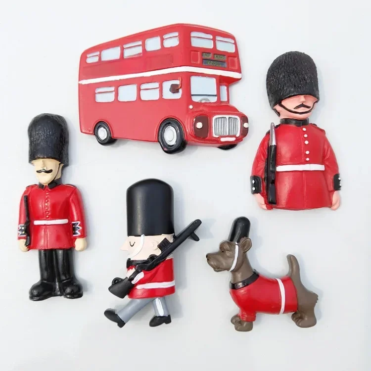 Fridge Magnet Souvenir British Royal Guard London guards soldiers London Bus Refrigerator Magnets Sticker Country Travel Decor