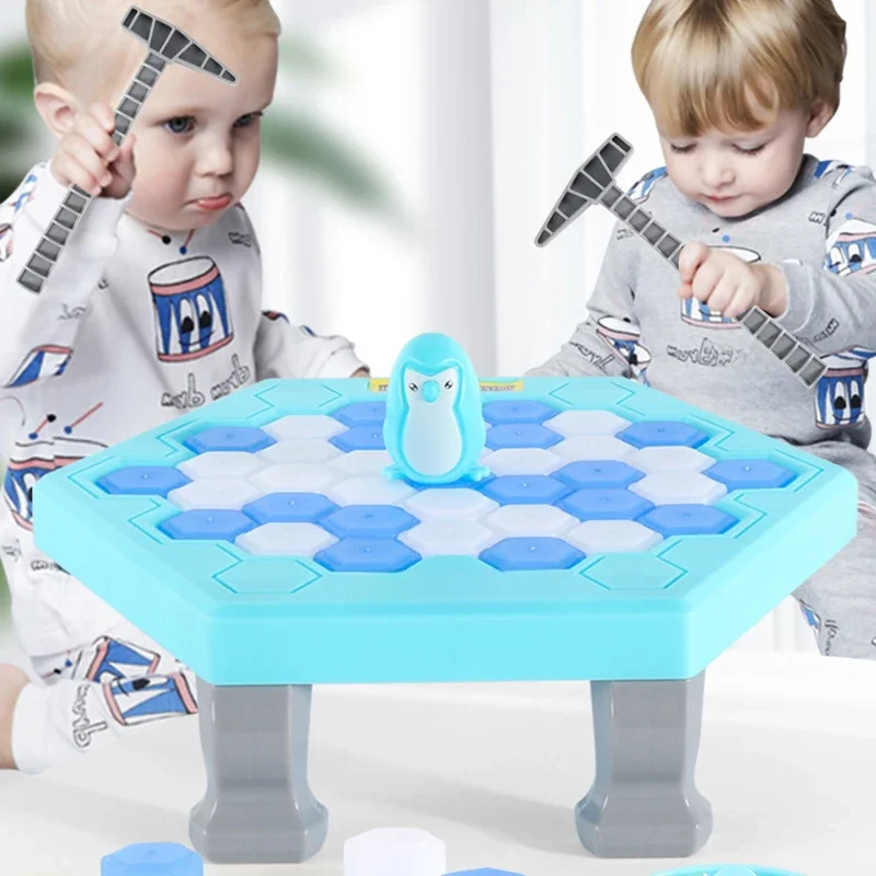Hot Sale Parent-child Interactive Mini Kids Save Penguin Ice Block Breaker Trap Toys Funny Table