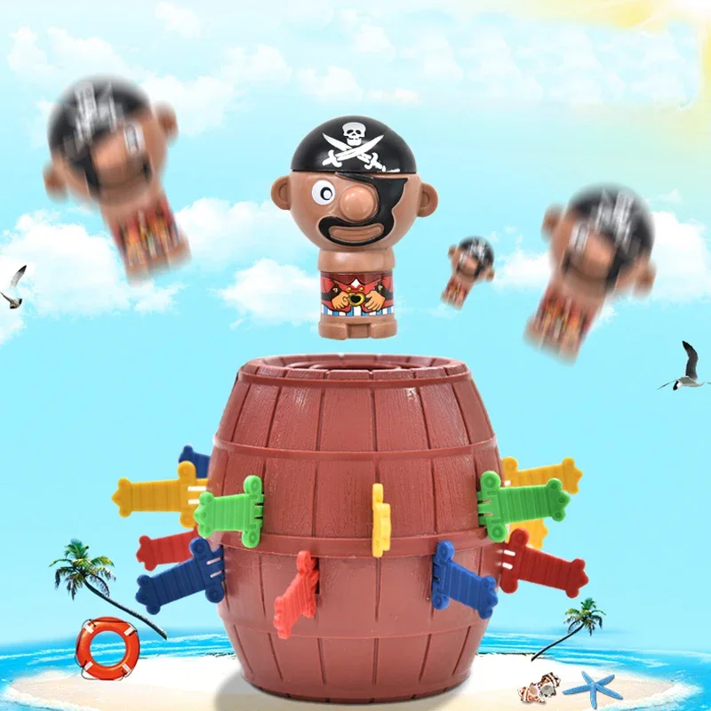Hot Sale Funny Novelty Kids Children Lucky Game Gadget Jokes Tricky Pirate Barrel Game Pirate Bucket