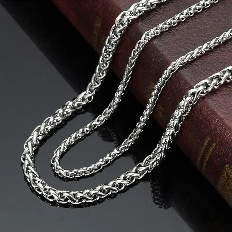 Cheap wholesale stainless steel men's chain necklace fashion punk rock jewelry titanium steel necklace length 50-70CM drop 
