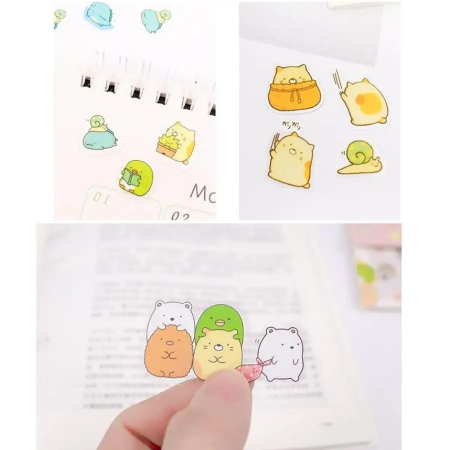 80PCS/Set Sumikko Gurashi PVC Cartoon animal Stickers  Planner Scrapbooking Diary Decals  Office