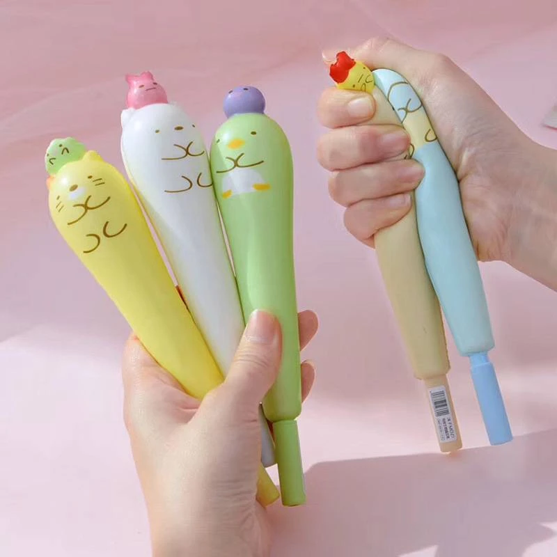 San-X SUMIKKO GURASHI cute cartoon animal soft gel pen 0.5mm Black ink Fountain Pen School student