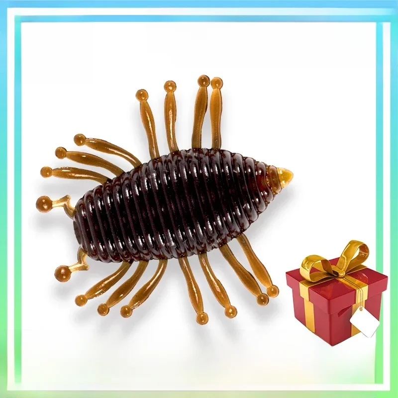 D1 Larva Worm Fishing Soft Lure Floating Illex Woodlouse Gambit 30mm/1.1g Silicone Artificial Surface Swimbait Bass Trout Perch