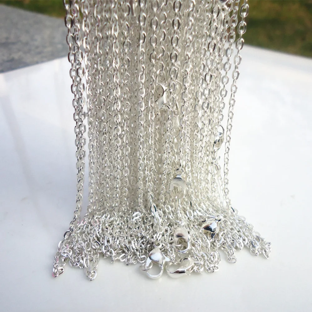 20/50pcs Silver/Gold plated Fine Chain Necklace With Lobster Clasp 16.5",19.5",23" X