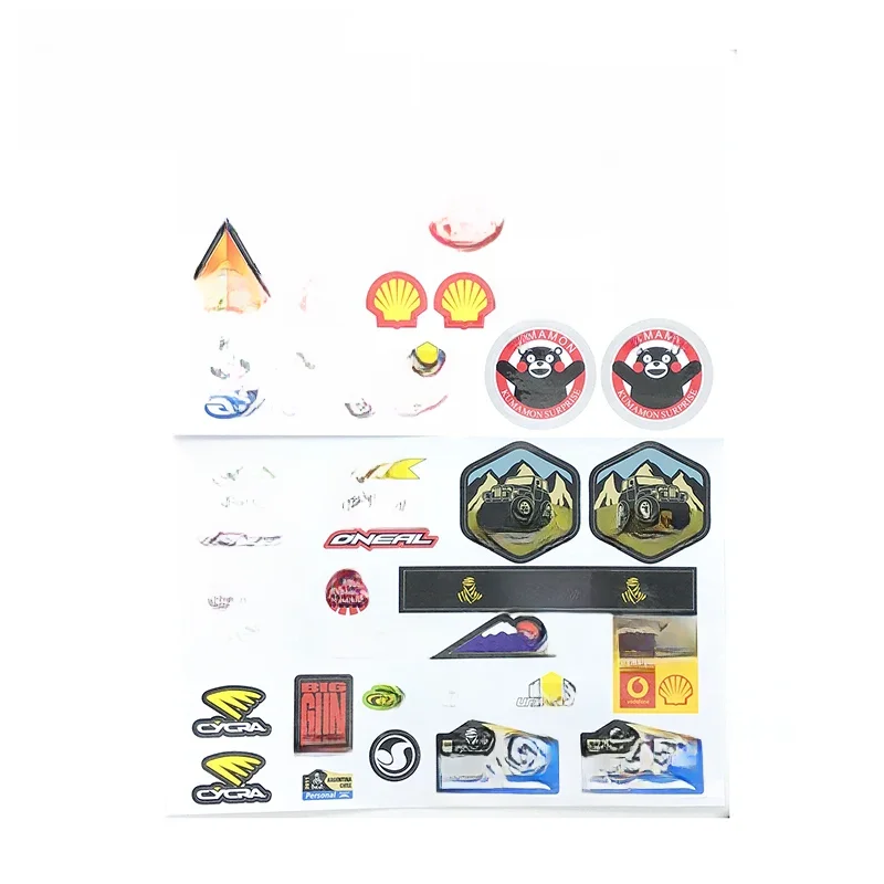1 / 10 scale RC Wrangler jeep trx-4 defender axial scx10ii jkmax D90 D110 logo label sticker set
