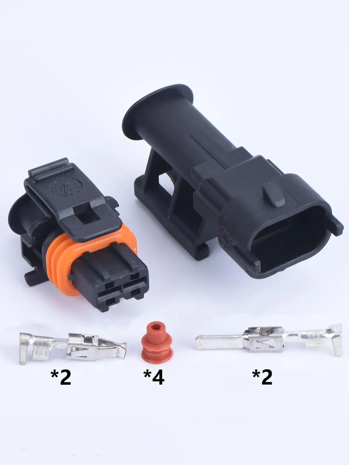 2 Pin 1928404072 1928403137 Male or Female Common Rail Diesel Injector Plug Automotive Connector