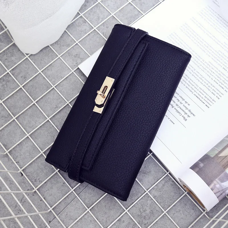Luxury Brand Woman Wallet Female Long Clutch Bag Designer Leather Wallet High Quality Card Hold Lady