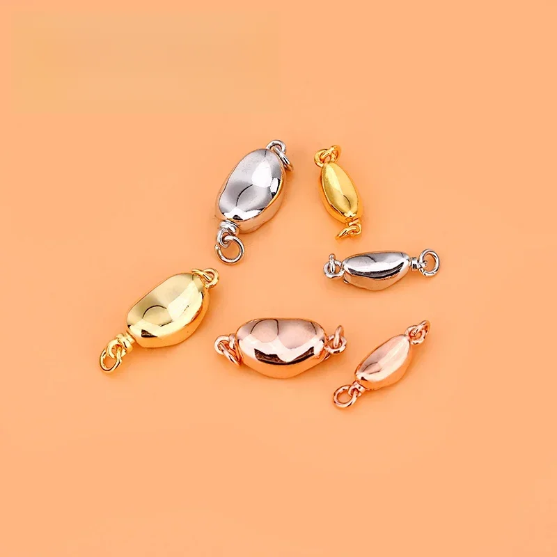 925 sterling silver button accessories Bracelet Yuanbao button plug-in button connection buckle tail buckle end button manual DI