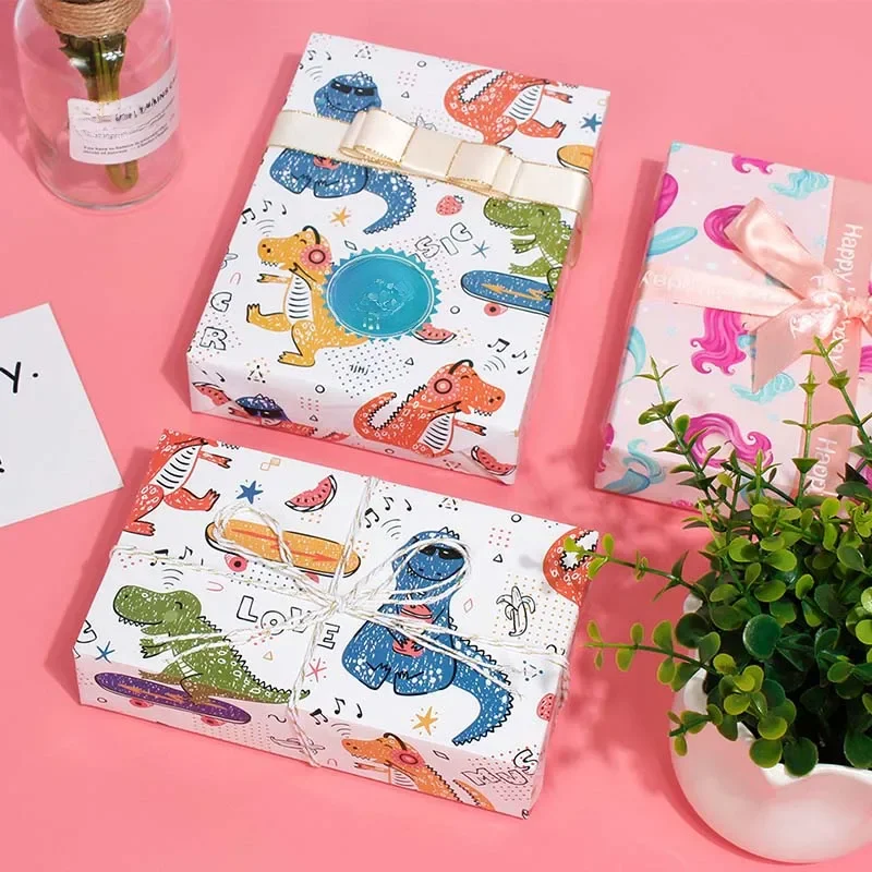 Craft Paper Children's Fun Gift Decoration Paper 50 * 70cm Dinosaur Mermaid Children's Friends