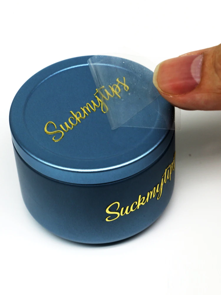 Metal Shiny Transfer Stickers Waterproof Adhesive Transfer Labels Personalize Logo Stickers