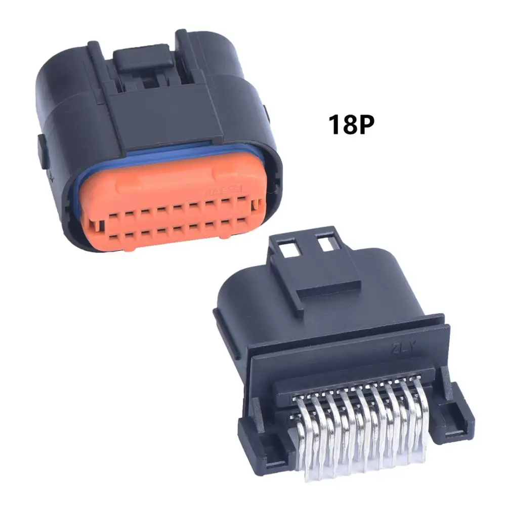 18 pin PCB curved pin waterproof Automotive Connector Ignition Harness ECU plug Replacement Parts MX23A18NF1  MX23A18NF1