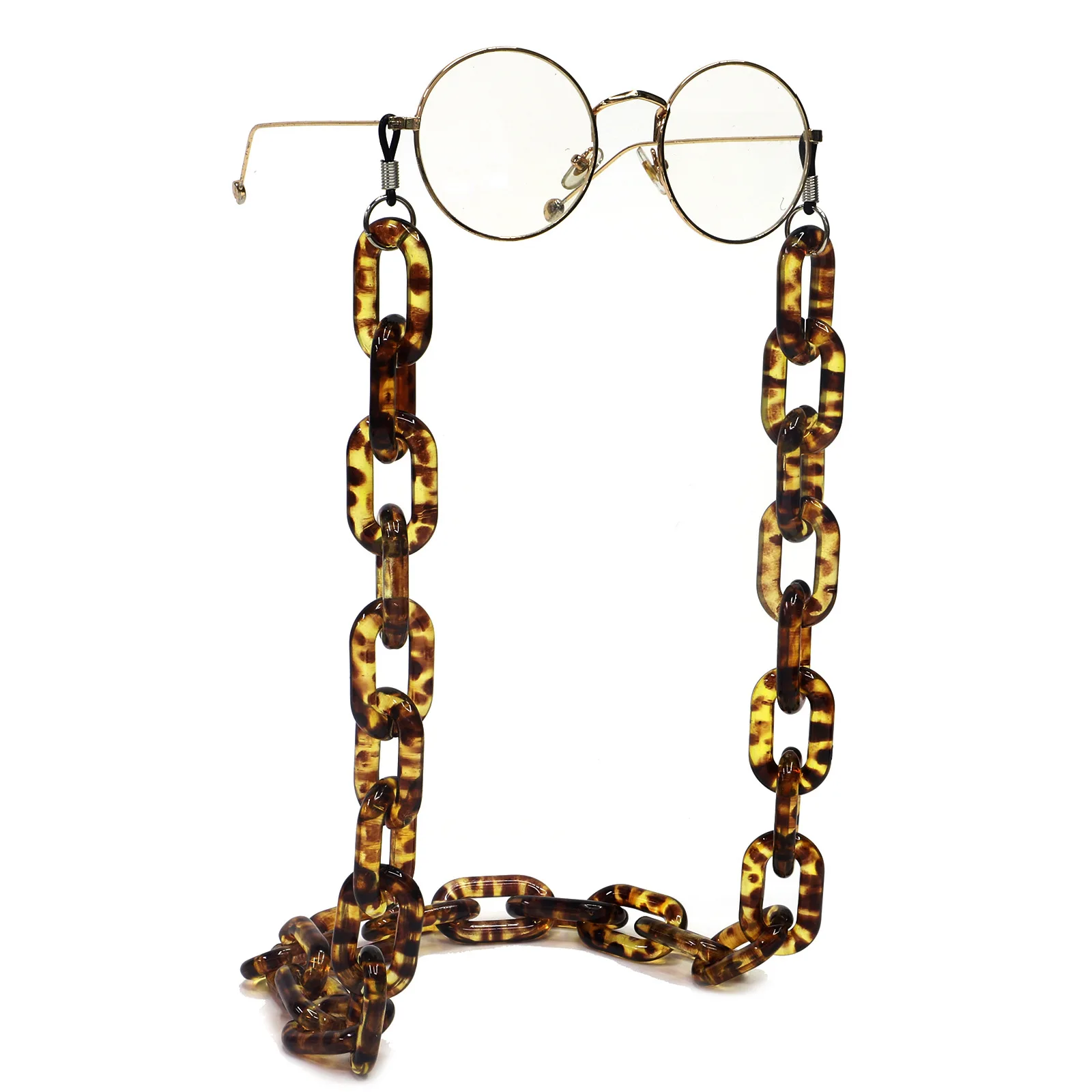 2025 Fashion Leopard Eyeglass Chain Glasses Landyard for Men Women Big Chunky Tortoiseshell Acrylic