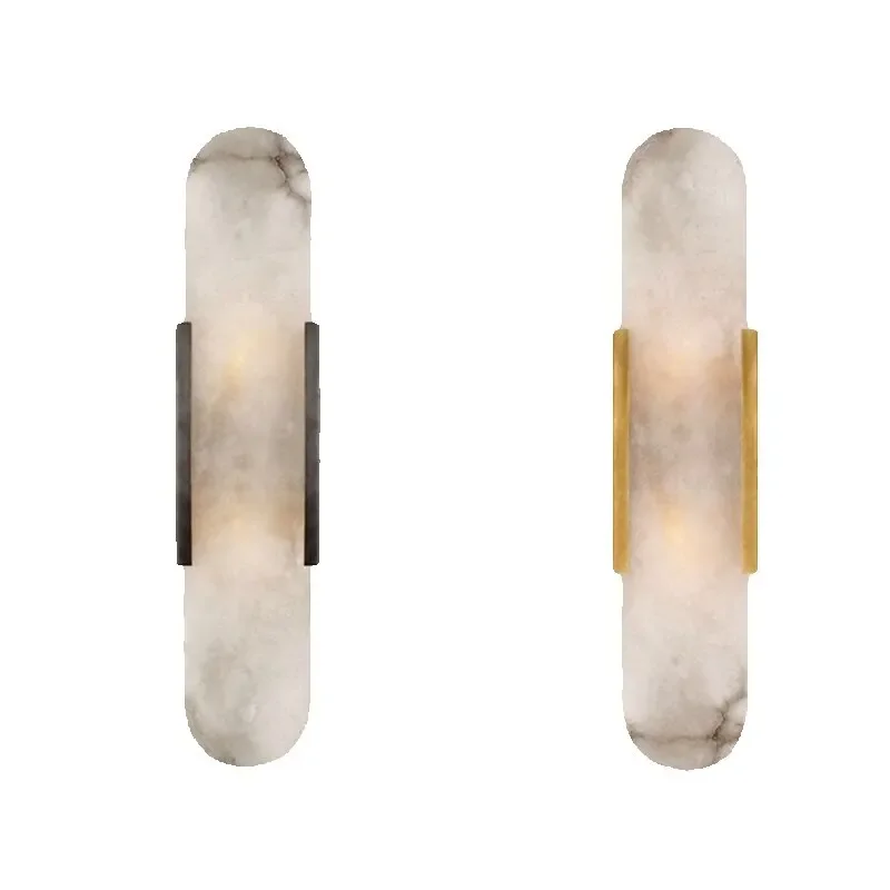 Post-modern Wall Lamps Creative Natural Marble Wall Lights for Home Bedside Bedroom Lamp Study