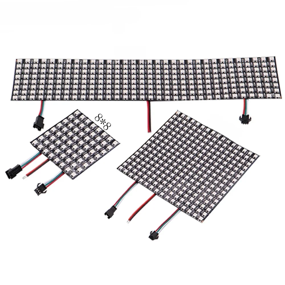 WS2812B LED Digital Flexible Individually Addressable Panel Light WS2812 8*8 16*16 8*32 Pxiels